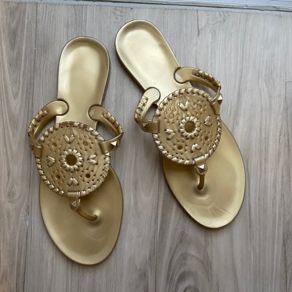 Jack Rogers Shoes - Gold Jack Rogers Jelly Sandals Size 9